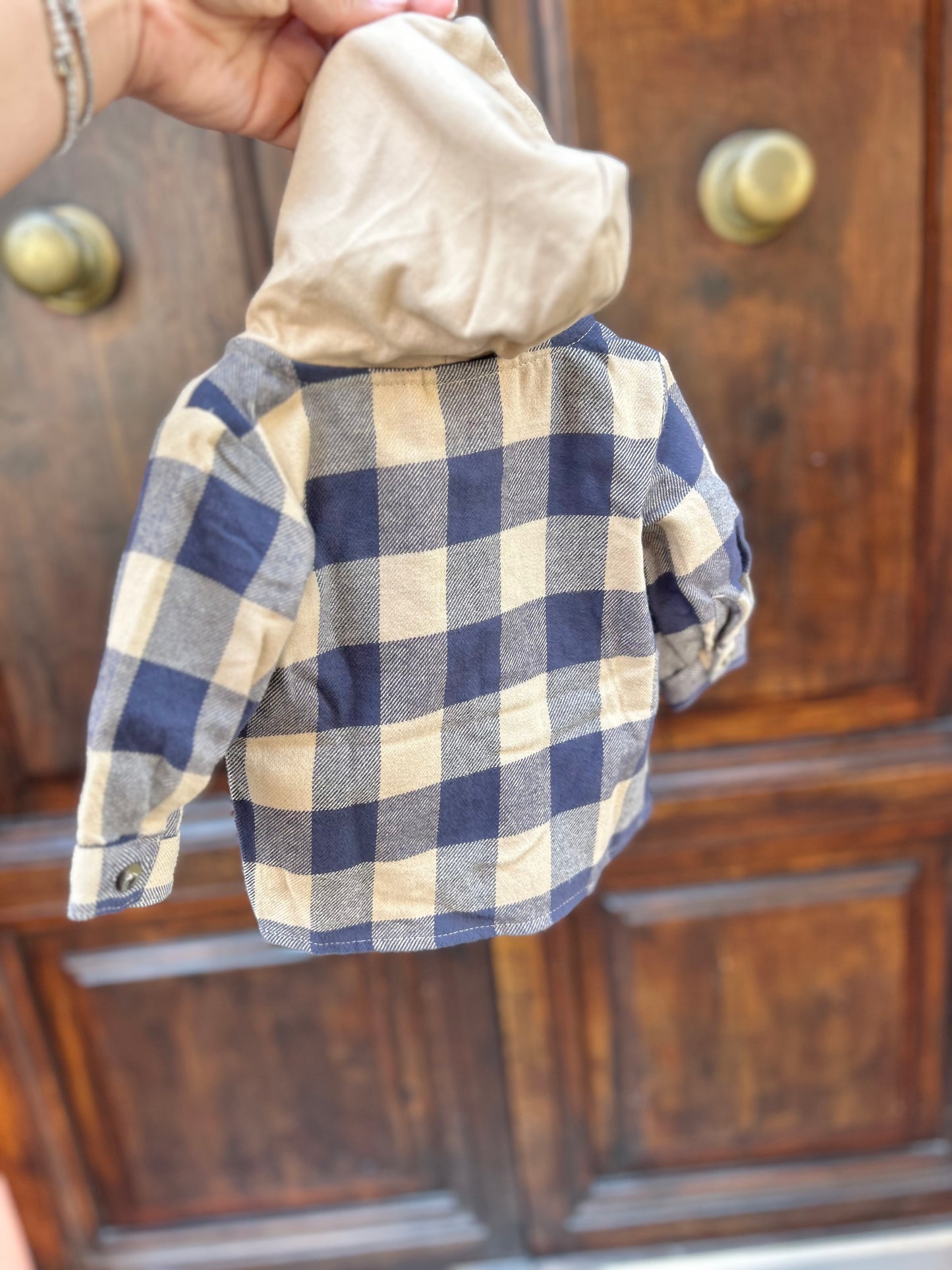 Camicia in flanella con cappuccio