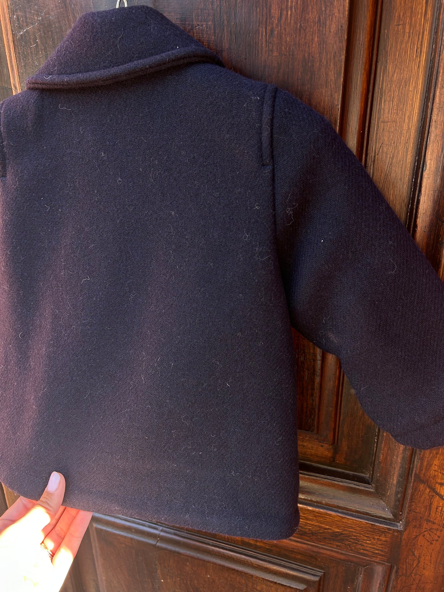 Cappotto doppiopetto con interno in caldo cotone