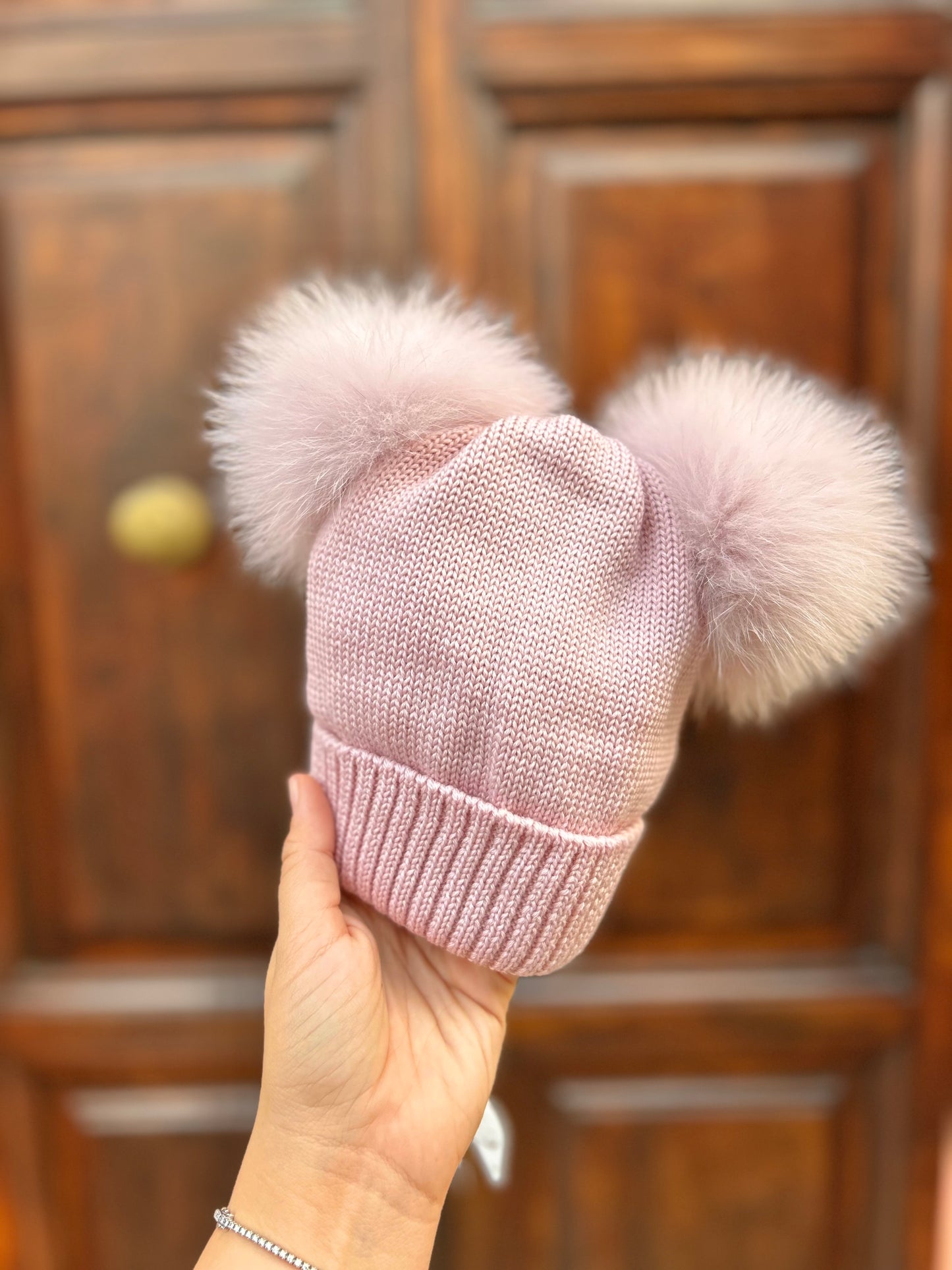 Cappello doppio ponpon Catya
