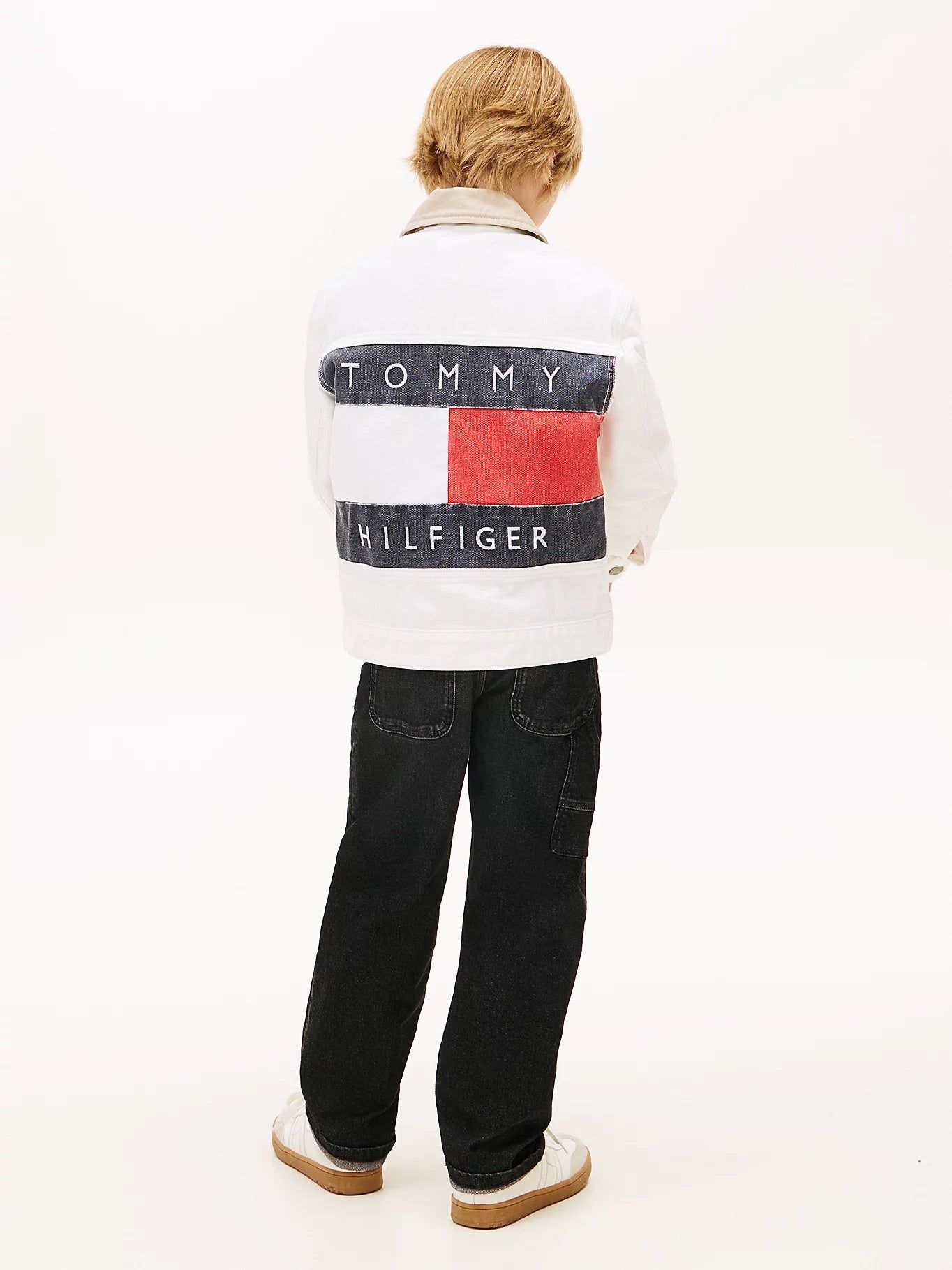 Giacca denim maxi logo
