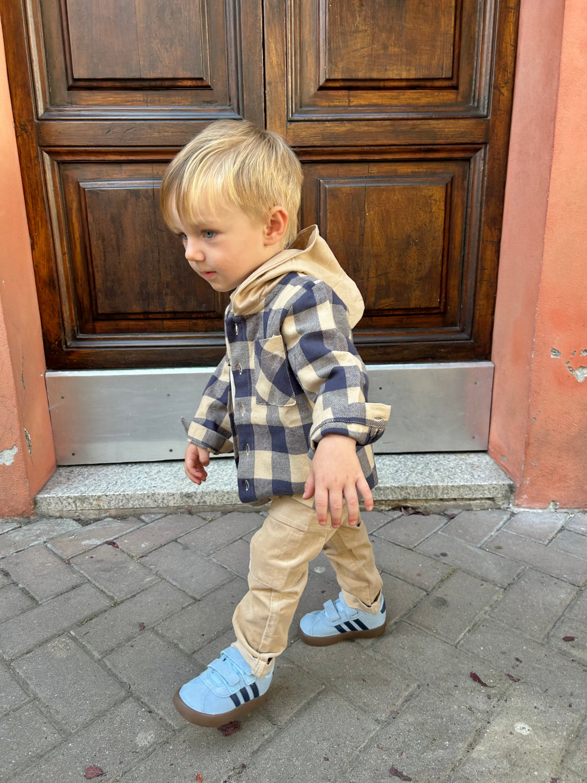 Camicia in flanella con cappuccio
