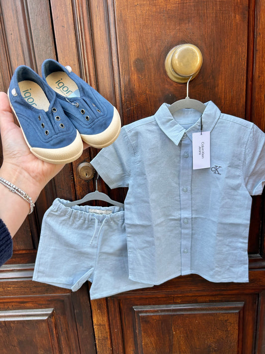 Set in lino e cotone