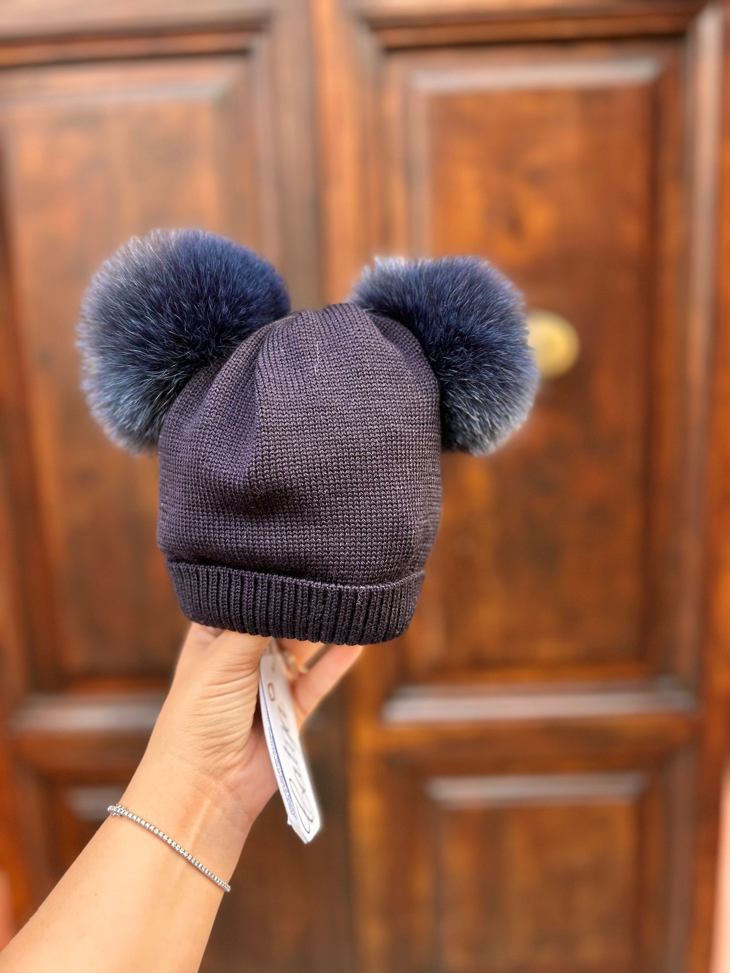 Cappello doppio ponpon Catya