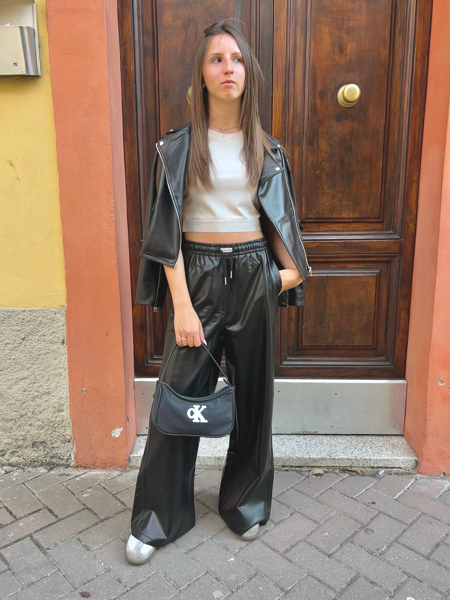 Chiodo ecopelle Calvin Klein