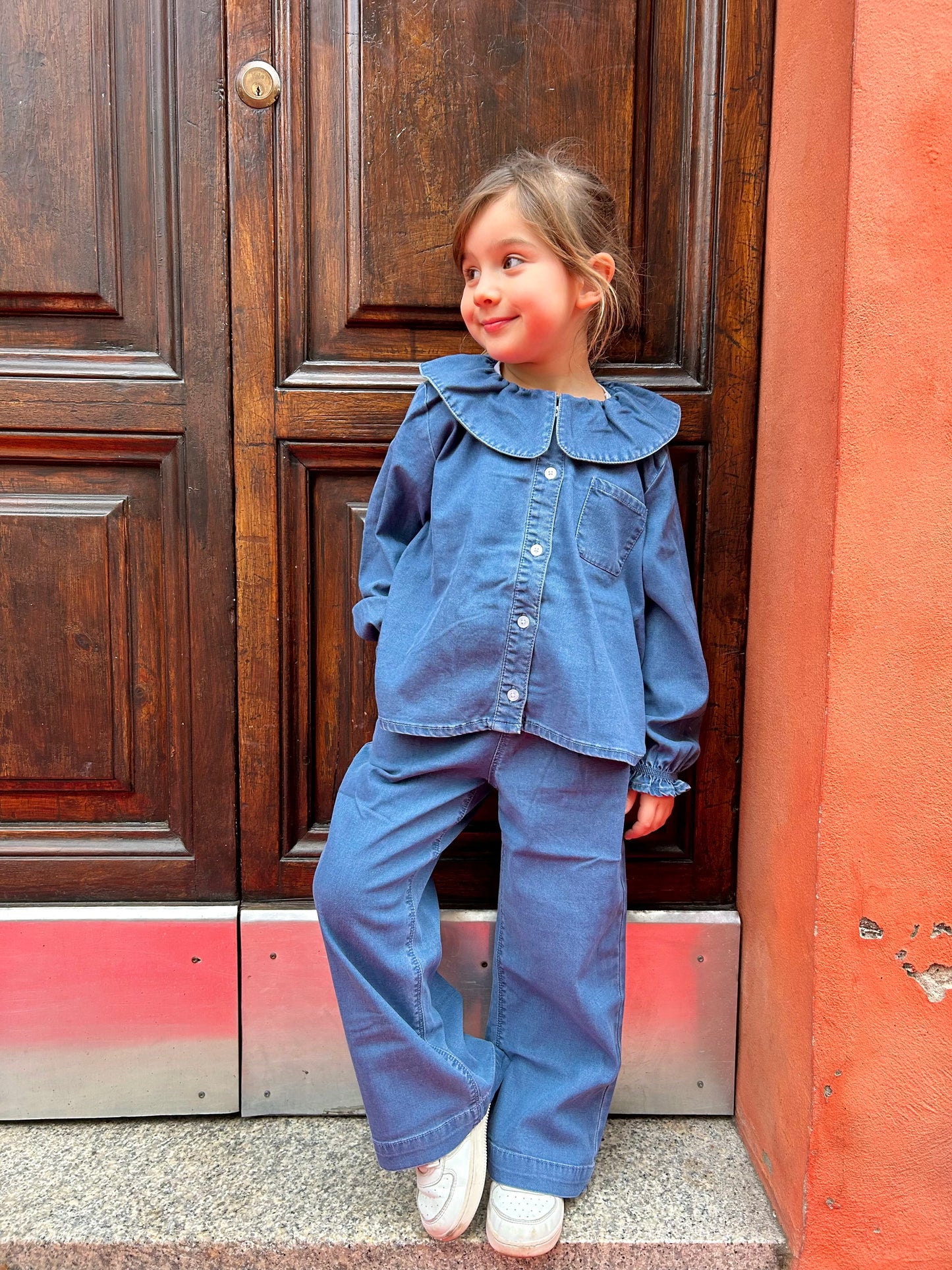 Completo effetto denim