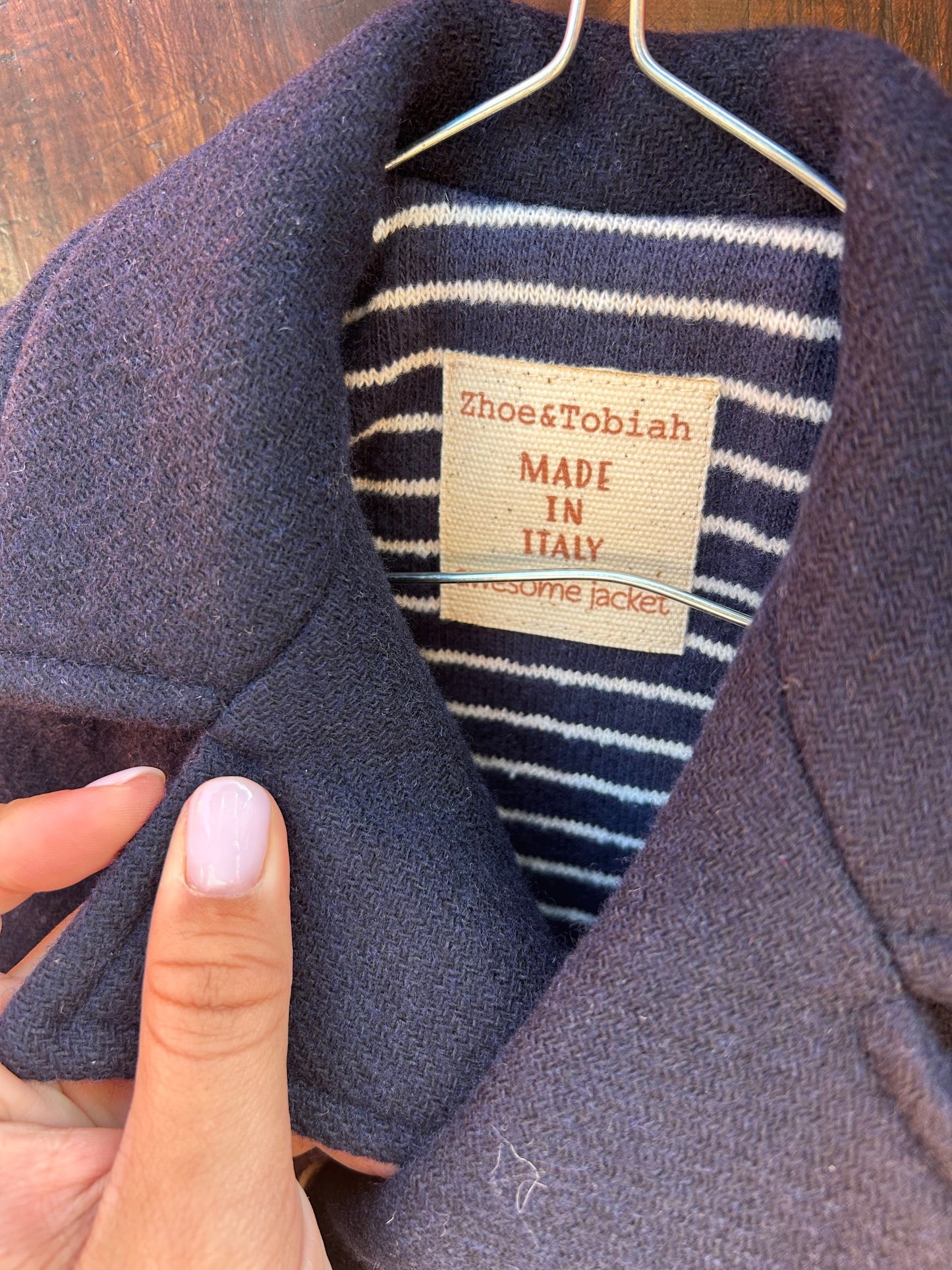 Cappotto doppiopetto con interno in caldo cotone