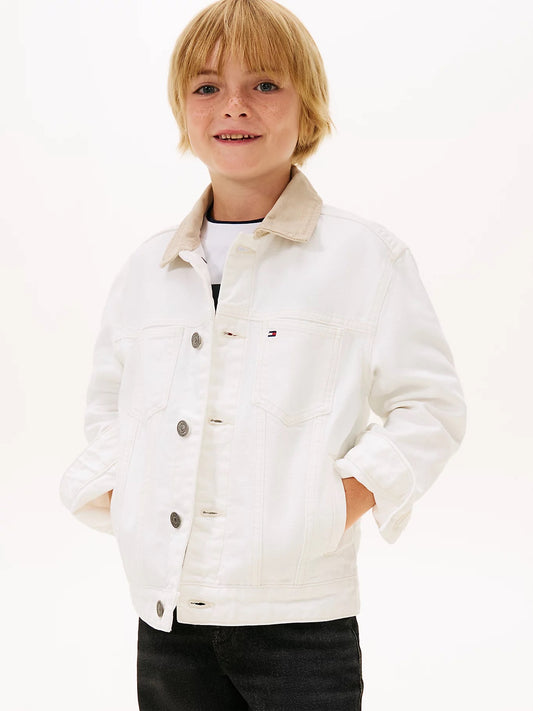 Giacca denim maxi logo