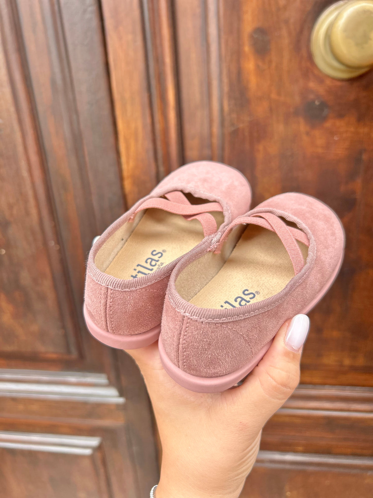 Ballerine rosa con elastico