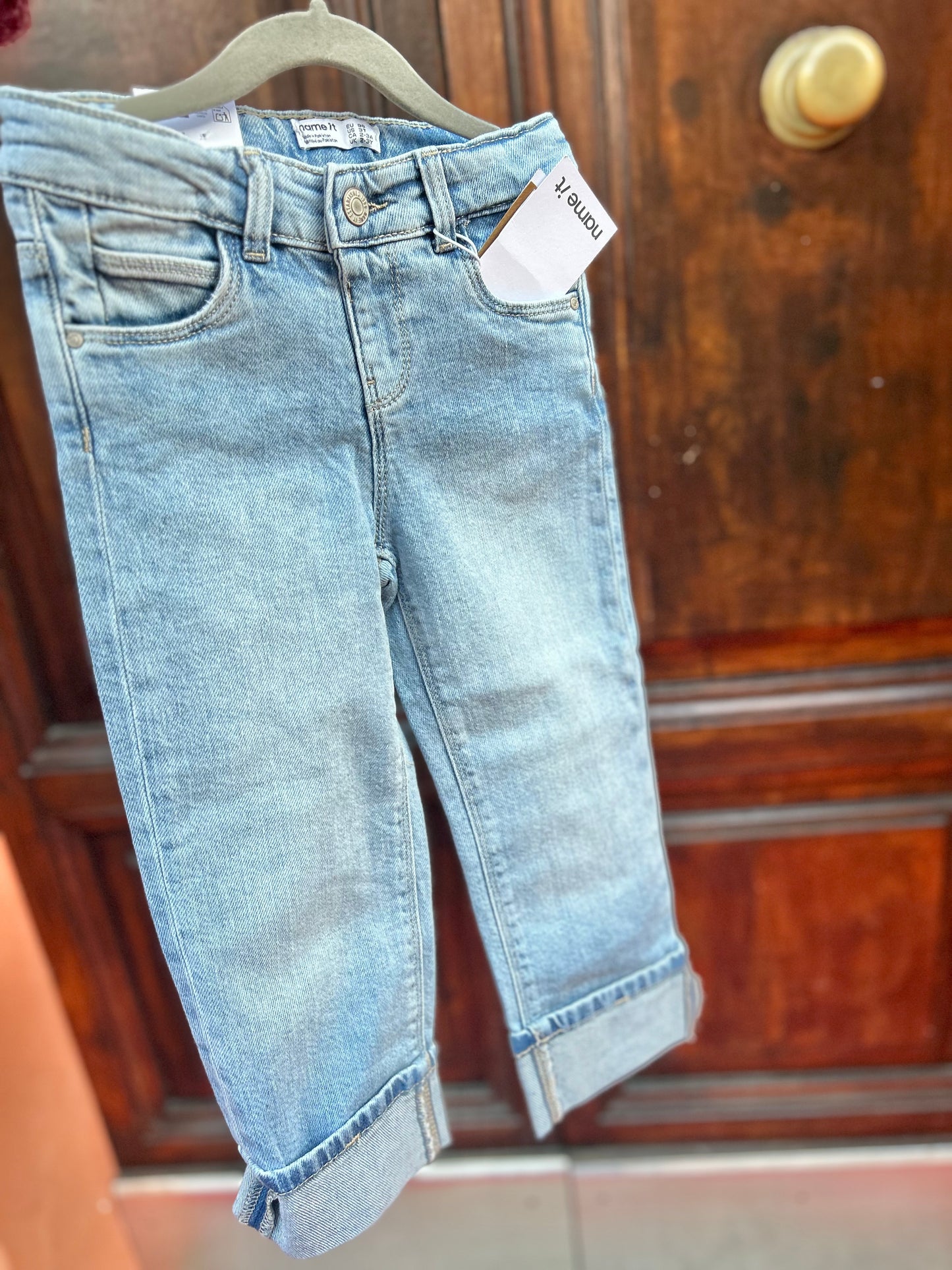 Jeans con risvolto