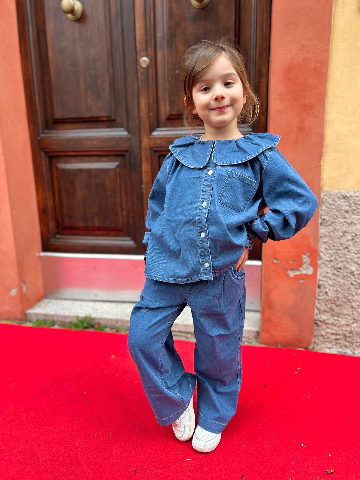 Completo effetto denim