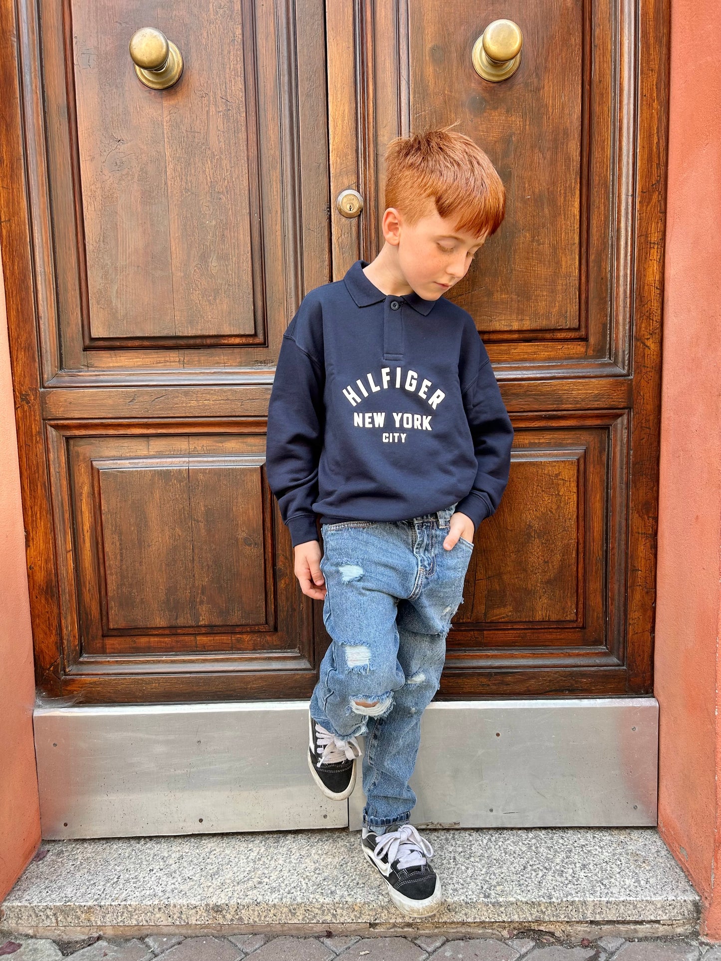 Felpa con colletto Tommy Hilfiger