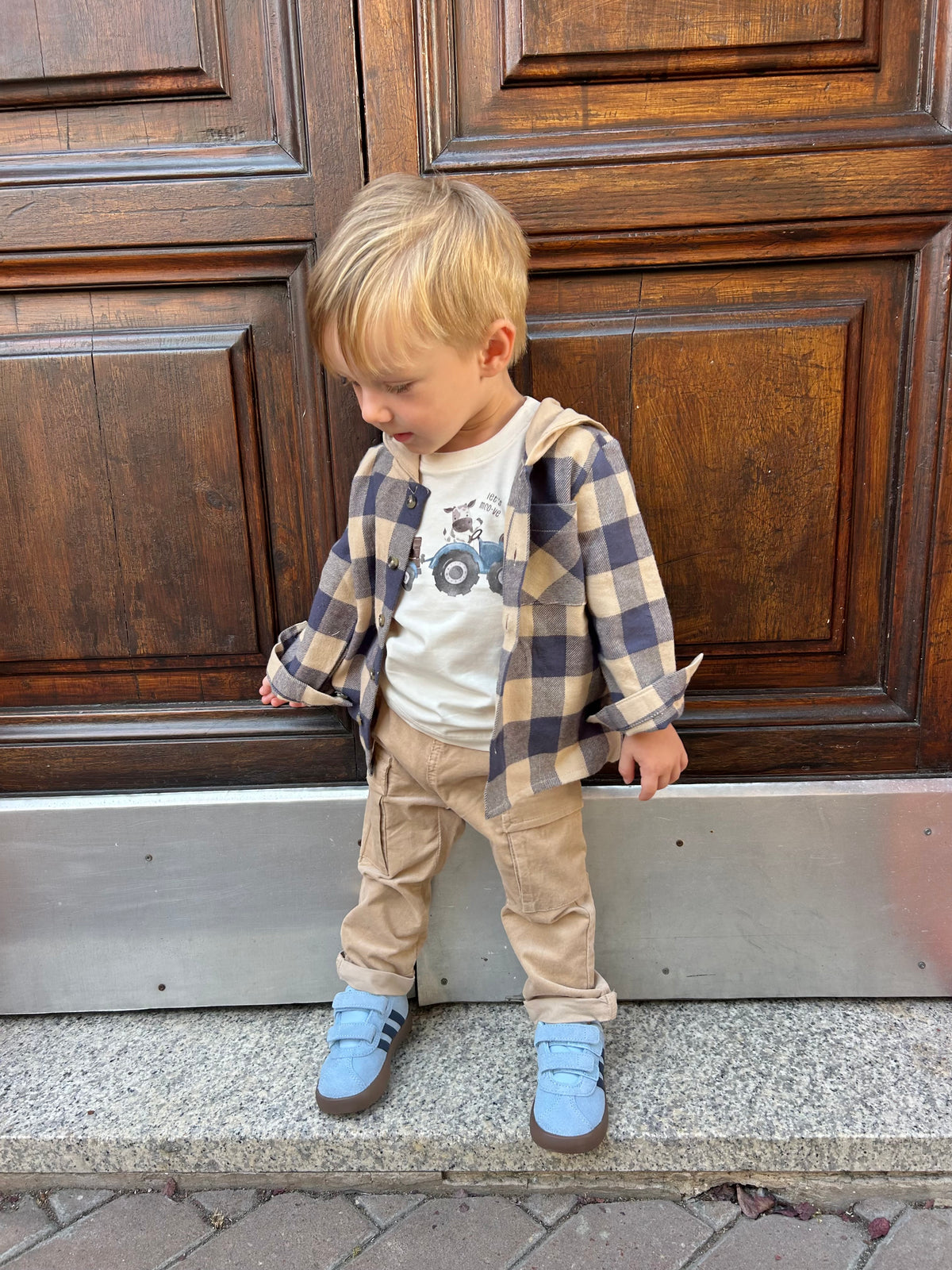 Camicia in flanella con cappuccio