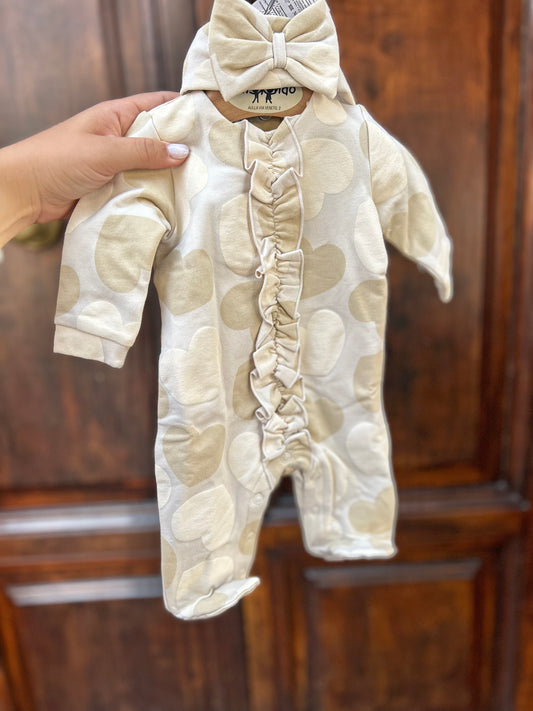 Tutina con fascetta cuori