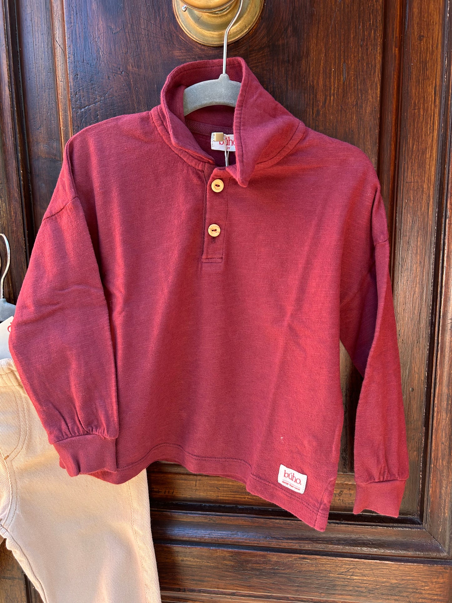 T-shirt polo bordeaux