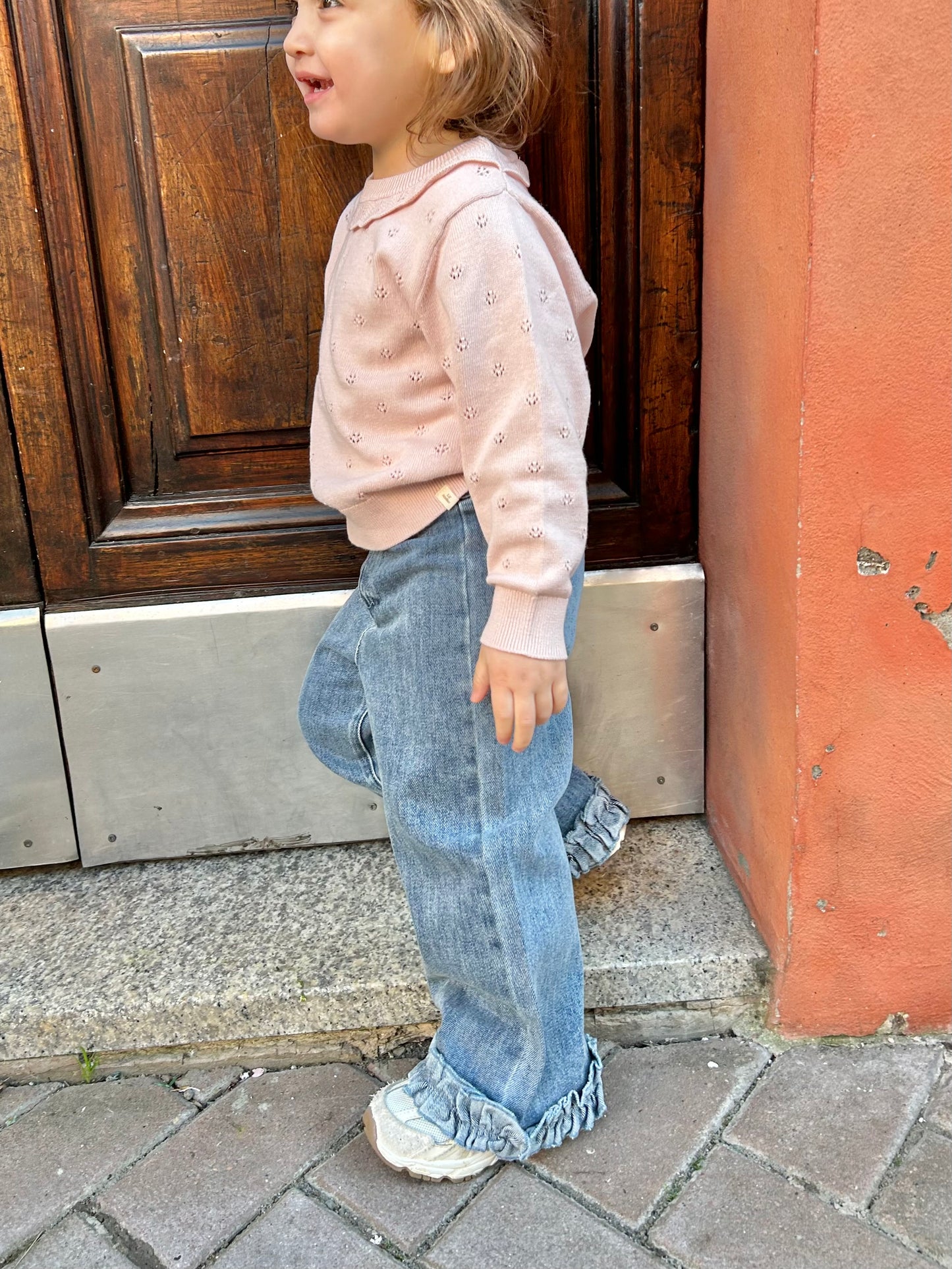 Jeans con rouches