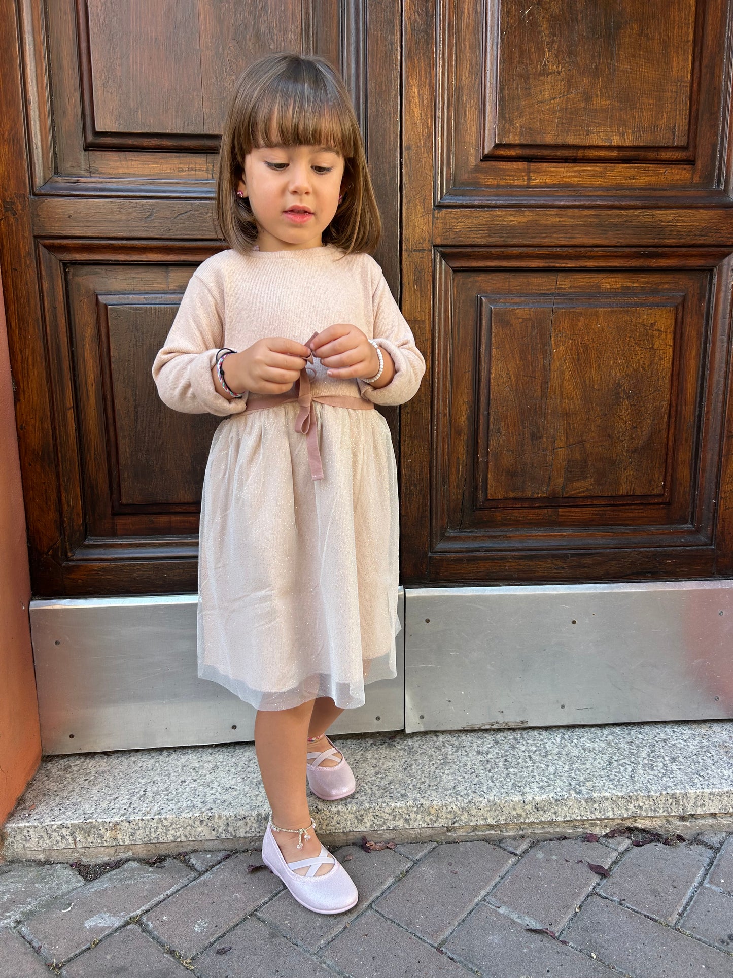 Abitino in caldo cotone e tulle