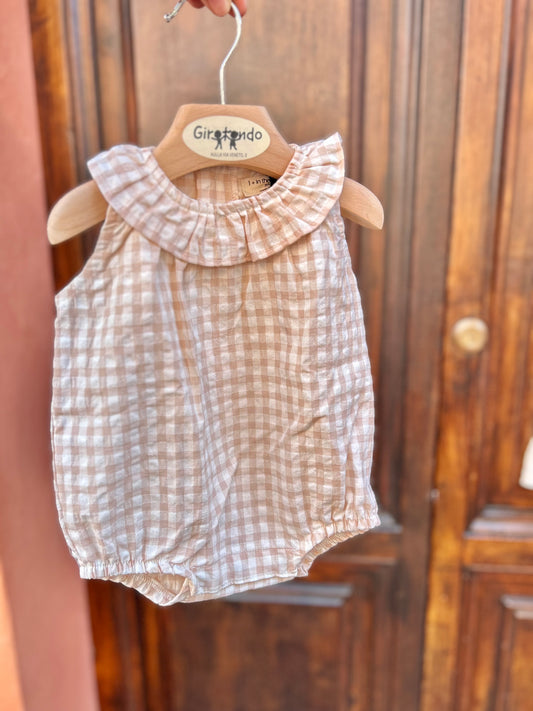 Pagliaccetto vichy con rouches