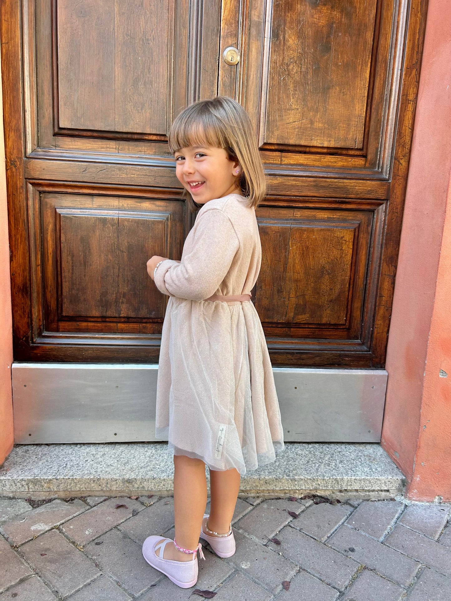 Abitino in caldo cotone e tulle