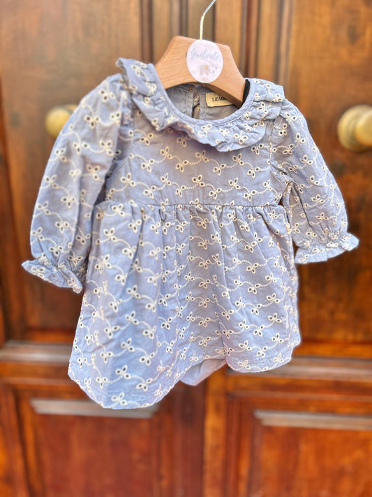 Abito con body in sangallo