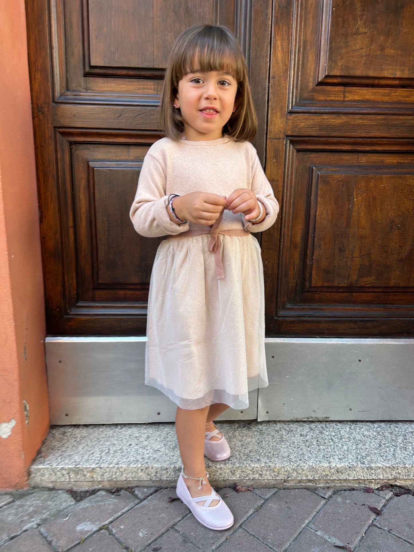 Abitino in caldo cotone e tulle