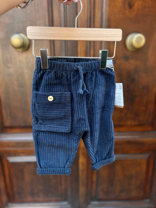 Completo Panta in velluto e maglia a righe