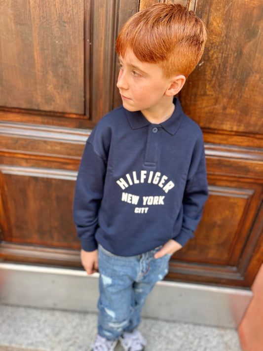 Felpa con colletto Tommy Hilfiger