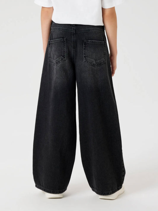 Jeans nero wide leg