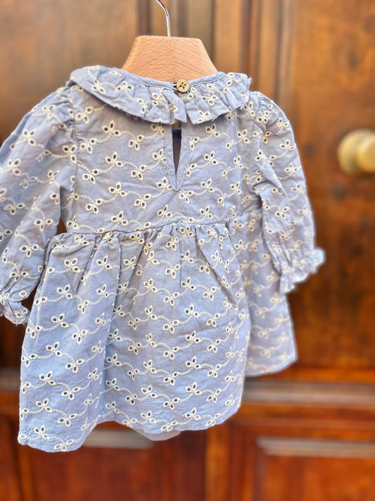 Abito con body in sangallo