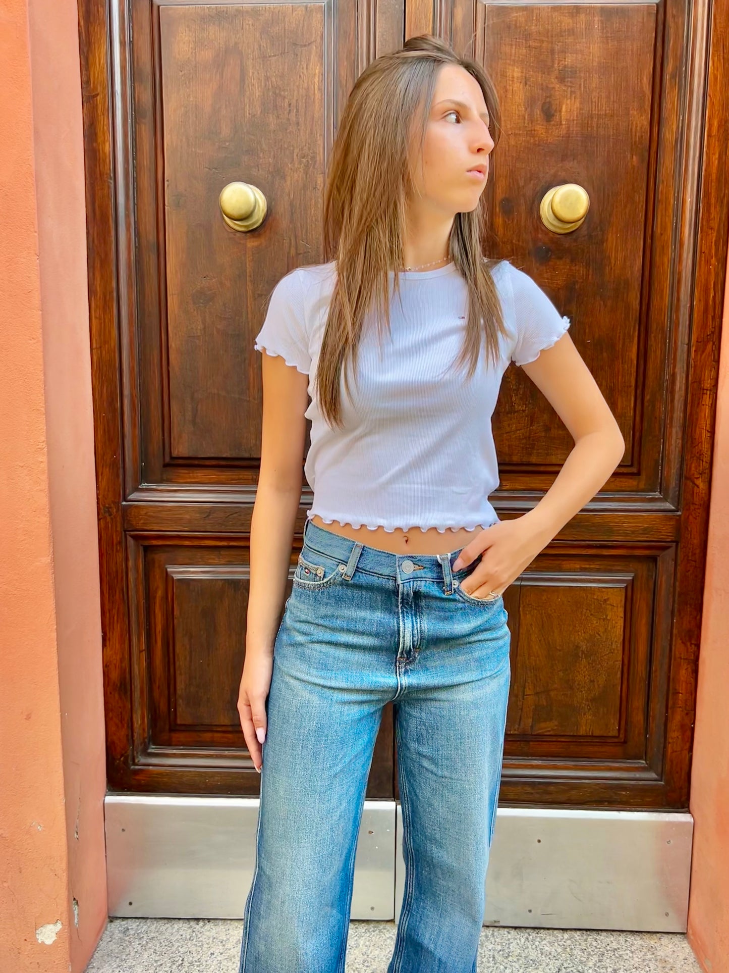 T-shirt a costine Tommy Hilfiger
