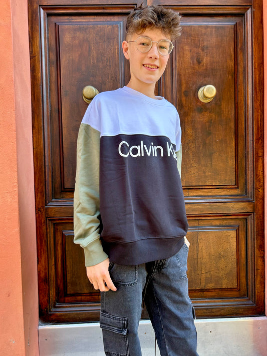 Felpa color block Calvin Klein