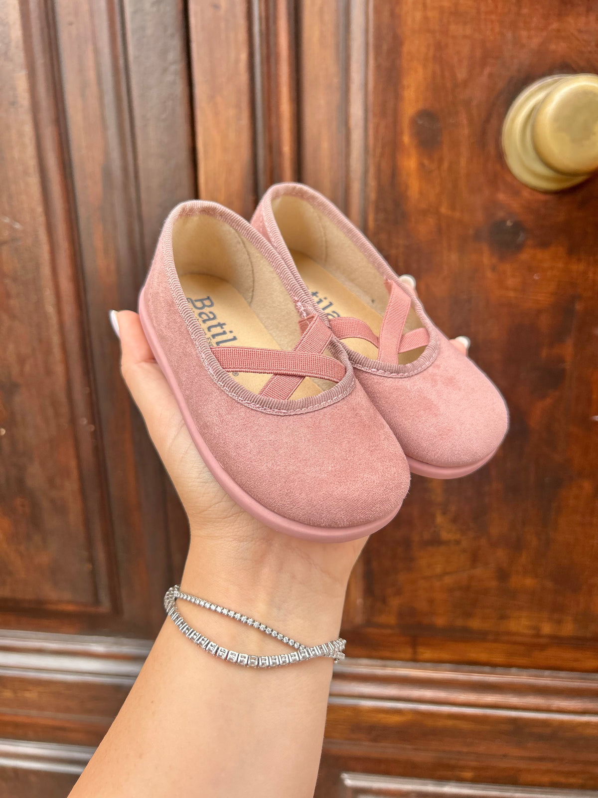 Ballerine rosa con elastico