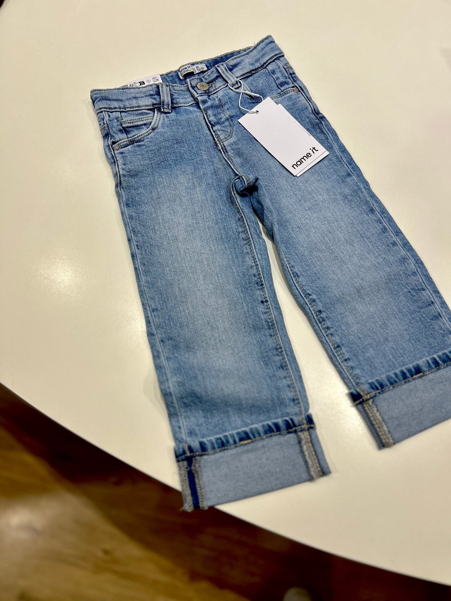 Jeans con risvolto