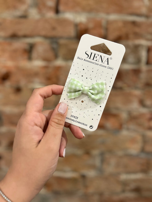 Mini elastico con fiocco Vichy Siena