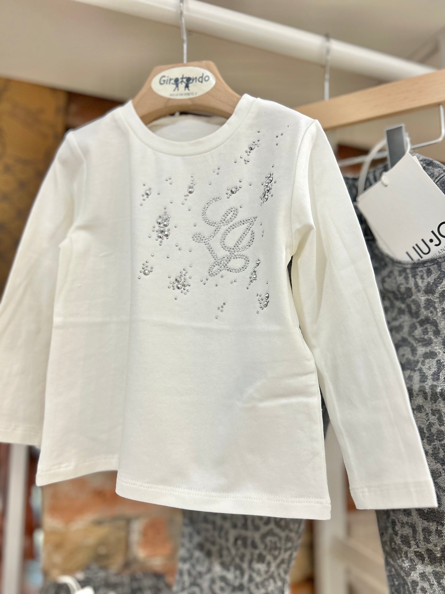 T-shirt logo e strass